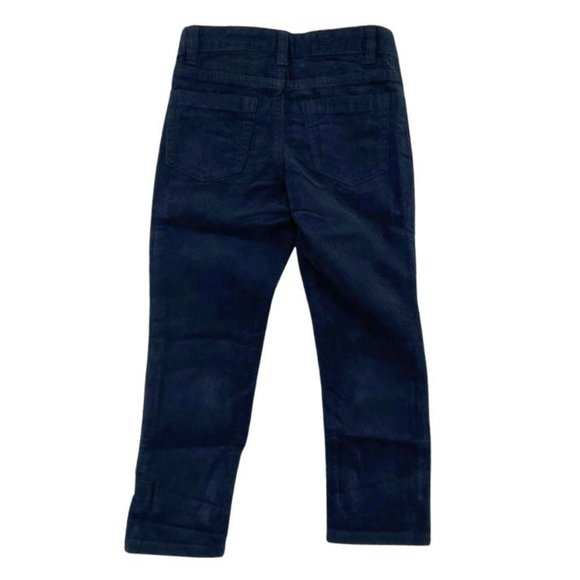 H&M | Girl's Slim Fit Corduroy Pants | Navy | 4T - Picture 2 of 2